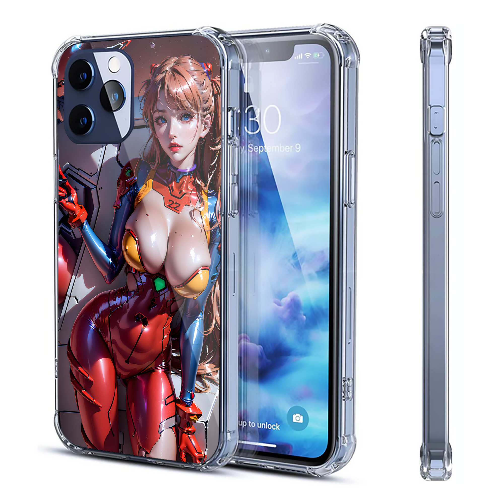 （画像用） EVA 新世紀エヴァンゲリオン 【iPhone 12シリーズ対応】透明スマホケース（クリアソフトケース）
